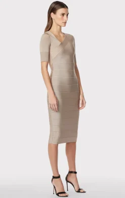 ASYMMETRIC STRAPPY ICON DRESS-Hervé Léger New