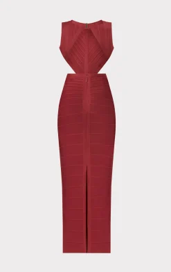 CUT OUT OPEN BACK GOWN-Hervé Léger Cheap