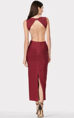 CUT OUT OPEN BACK GOWN-Hervé Léger Cheap
