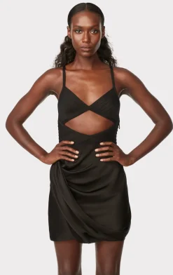 DRAPED CUTOUT MINI DRESS-Hervé Léger Best Sale