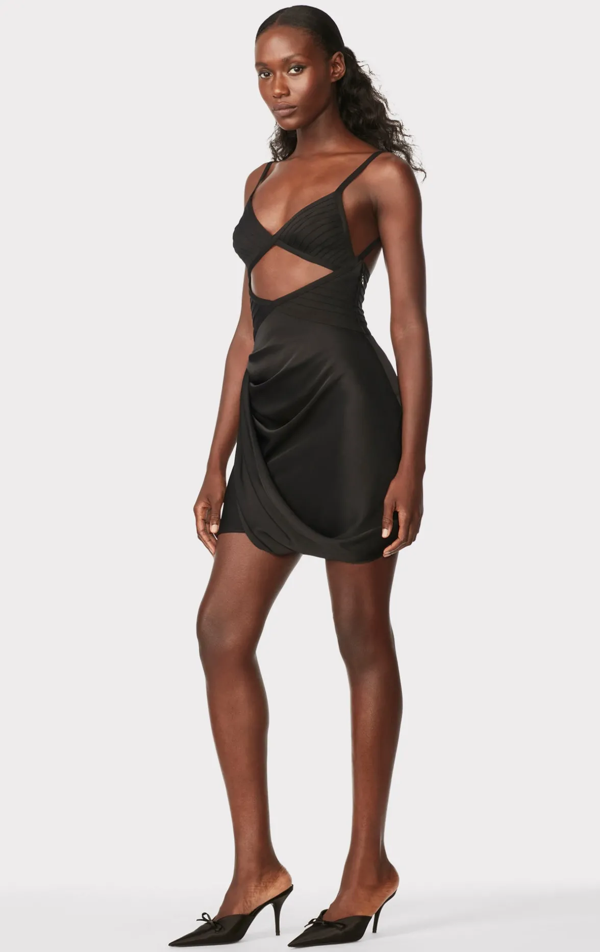 DRAPED CUTOUT MINI DRESS-Hervé Léger Best Sale