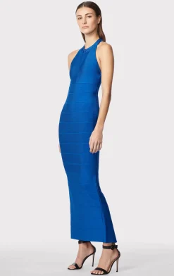 HALTER CRYSTAL GOWN-Hervé Léger Cheap