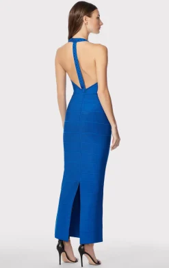 HALTER CRYSTAL GOWN-Hervé Léger Cheap