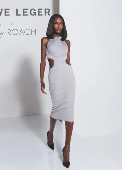 HERVÉ LÉGER X LAW ROACH DAYA Sheer Layered Midi Dress-Hervé Léger Store
