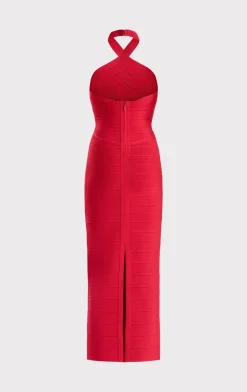 ICON BANDAGE HALTER GOWN-Hervé Léger Cheap