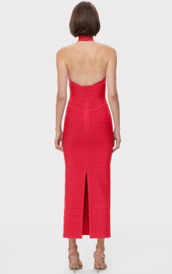 ICON BANDAGE HALTER GOWN-Hervé Léger Cheap