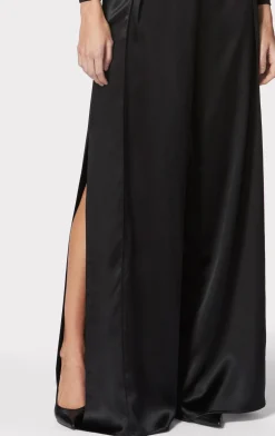 ICON HIGH WAIST SILK WIDE LEG PANTS-Hervé Léger Store