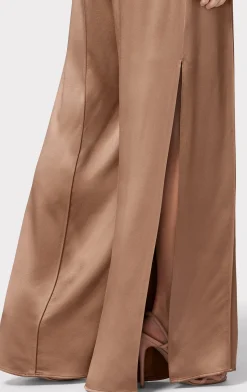 ICON HIGH WAIST SILK WIDE LEG PANTS-Hervé Léger New