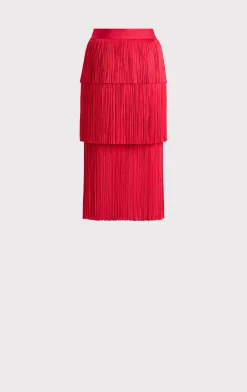 ICON LAYERED FRINGE MIDI SKIRT-Hervé Léger Fashion