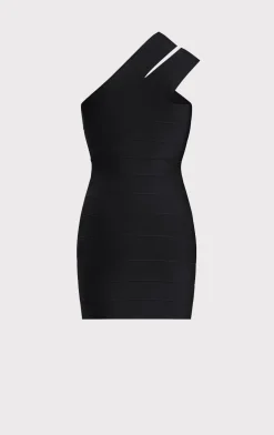 ICON ONE SHOULDER MINI DRESS-Hervé Léger Fashion