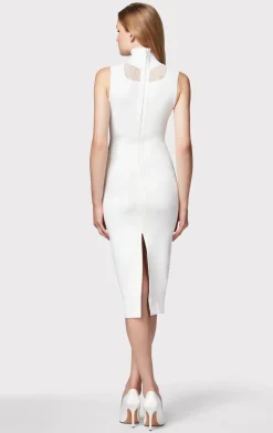 MIXED POINTELLE MIDI DRESS-Hervé Léger Fashion