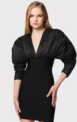 RUCHED NYLON MINI DRESS-Hervé Léger Best