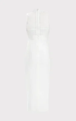 SHEER INTARSIA BUSTIER MIDI DRESS-Hervé Léger Flash Sale