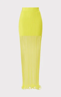 SHEER LAYERED MAXI SKIRT WITH RUFFLE-Hervé Léger Hot