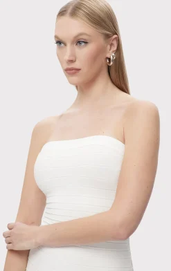 STRAPLESS BANDED MINI DRESS-Hervé Léger Fashion