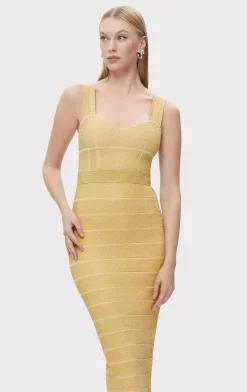 TEXTURED LUREX SWEETHEART GOWN-Hervé Léger Best