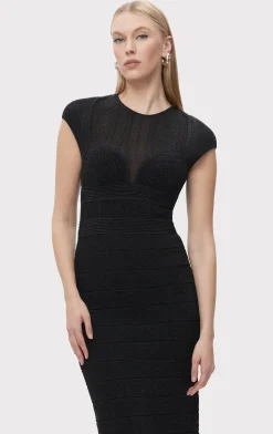 TEXTURED SHEER BUSTIER GOWN-Hervé Léger Store
