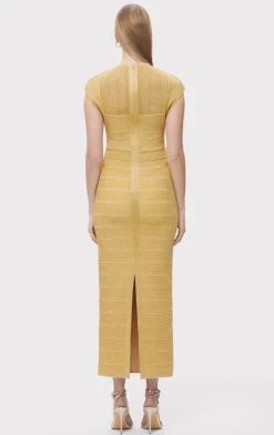TEXTURED SHEER BUSTIER GOWN-Hervé Léger Best Sale