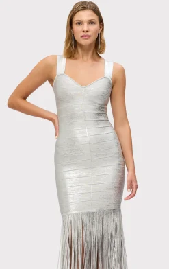 THE METALLIC ALBA GOWN-Hervé Léger Fashion