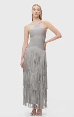 THE METALLIC KENNEDY GOWN-Hervé Léger Online