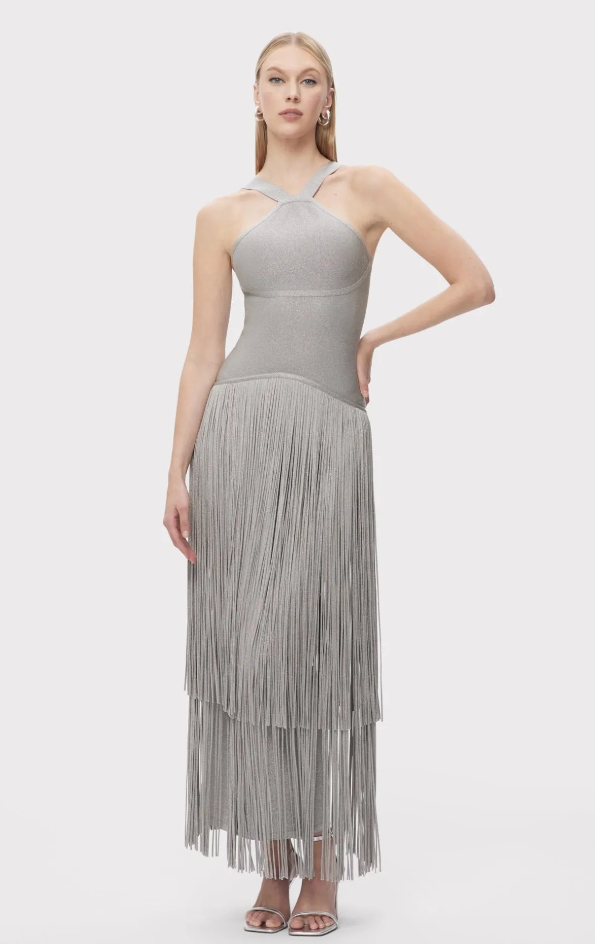 THE METALLIC KENNEDY GOWN-Hervé Léger Online