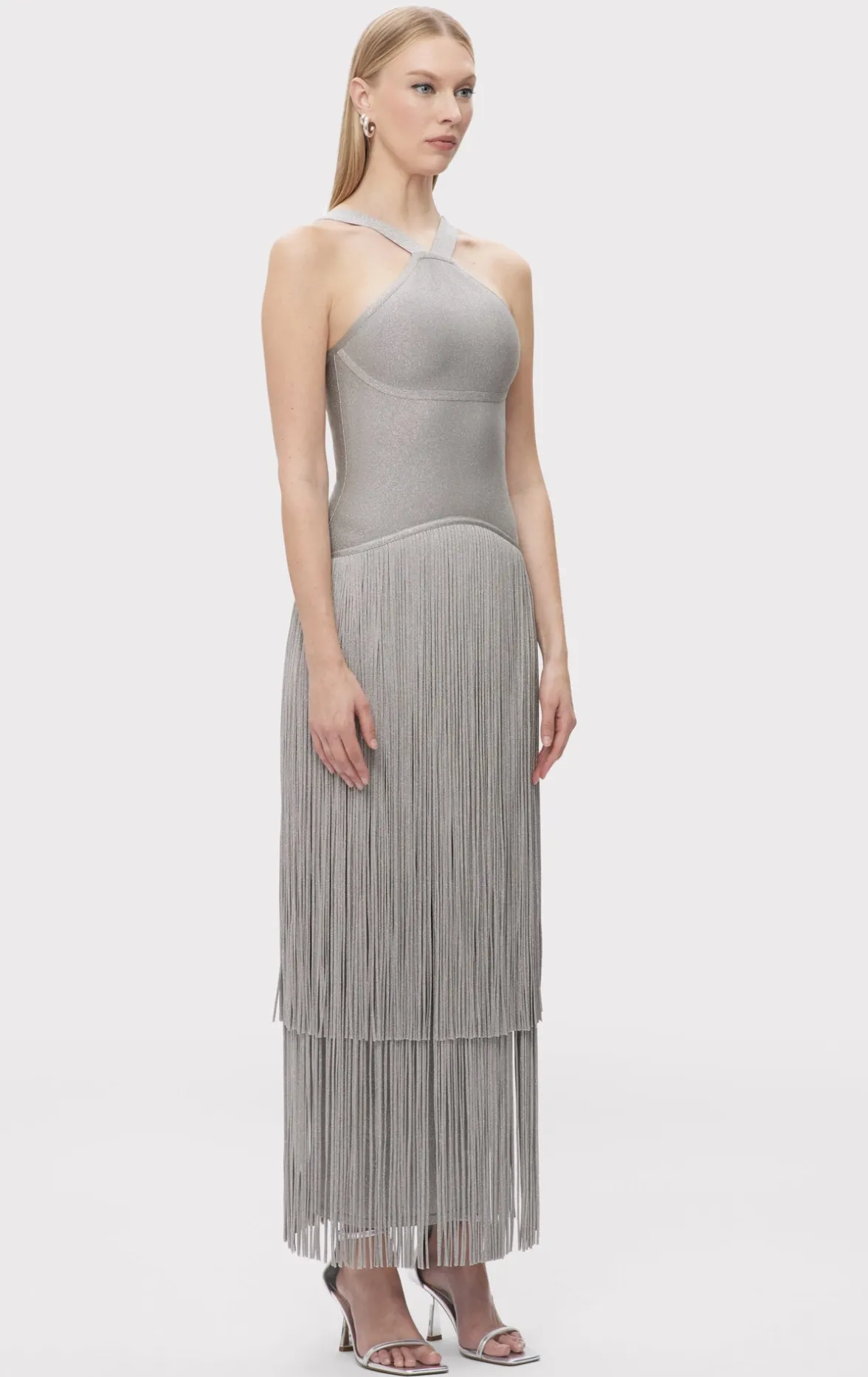 THE METALLIC KENNEDY GOWN-Hervé Léger Online