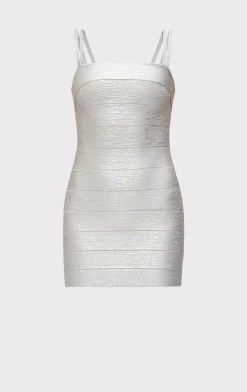 THE METALLIC SADIE DRESS-Hervé Léger Clearance
