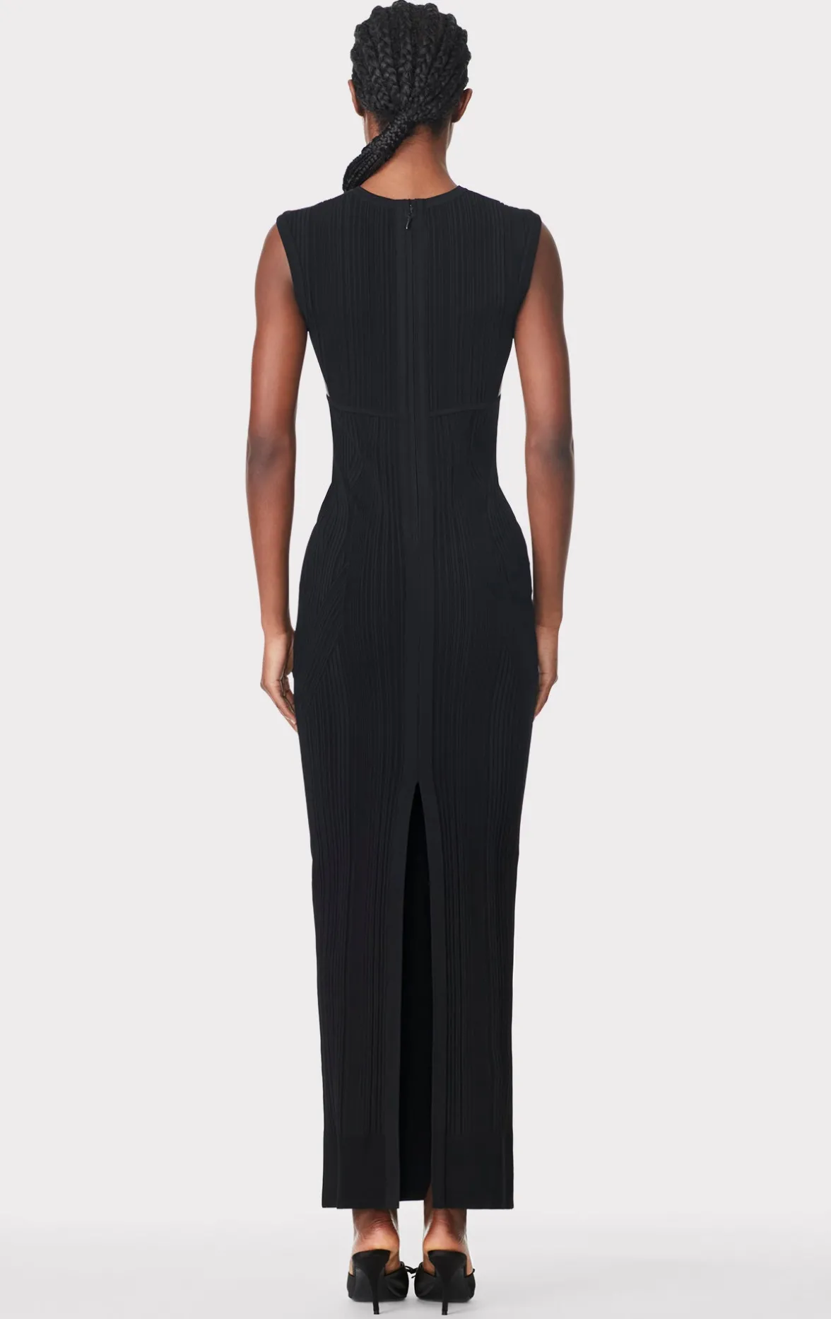 VARIEGATED RIB CAP GOWN-Hervé Léger Best